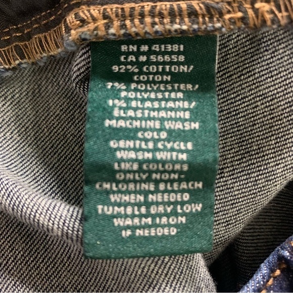 Lauren Ralph Lauren's NWT Straight Curvy Super Stretch Jeans Distressed 18x30 - Picture 6 of 14
